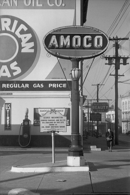 Gas station, Frederick, Maryland by John Vachon, 1937