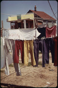 House on Hunter's Point, Bordering John F. Kennedy Airport by Arthur Tress - 1973