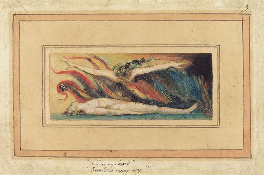 El alma flotando sobre el cuerpo de William Blake - c. 1796