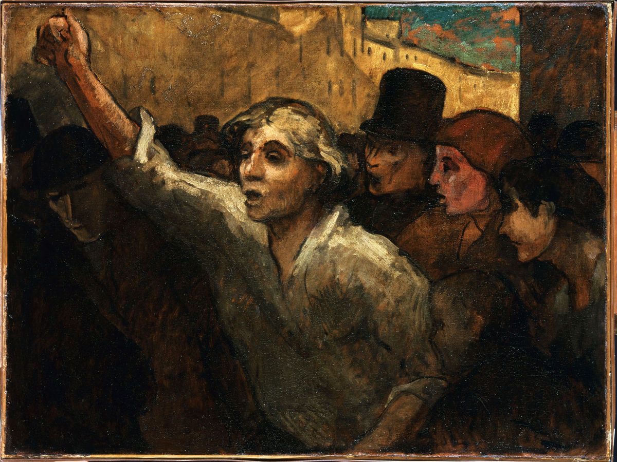 The Uprising (L'Emeute) by Honoré Daumier - 1848