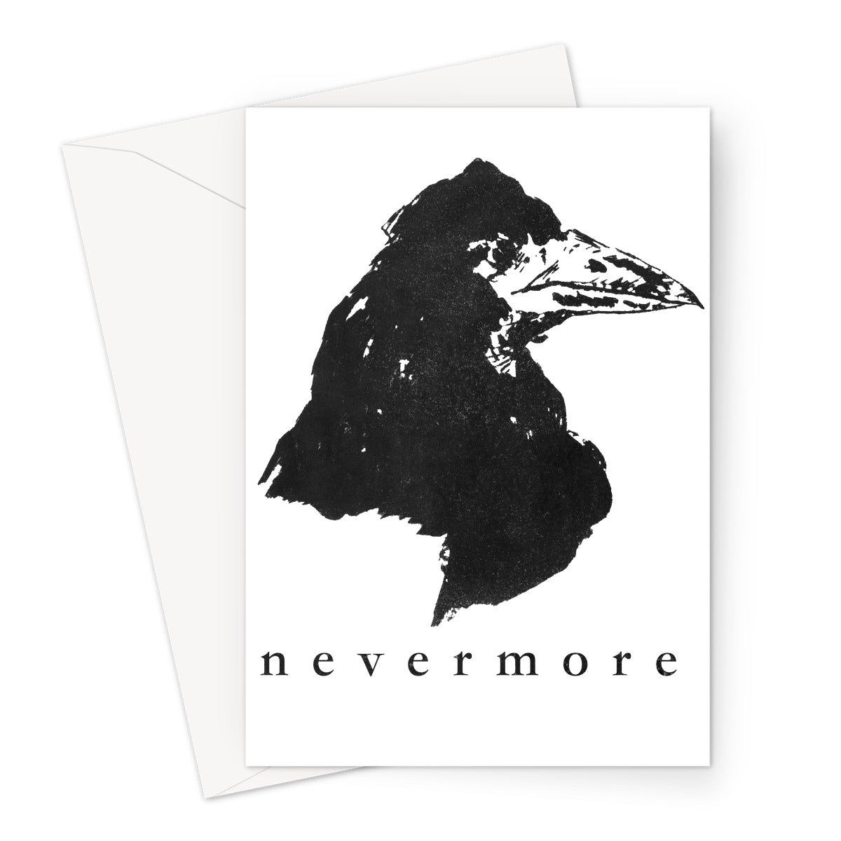 Greeting card featuring a design for the Poster and Cover for Edgar Allan Poe's 'The Raven' by Édouard Manet - 1875.