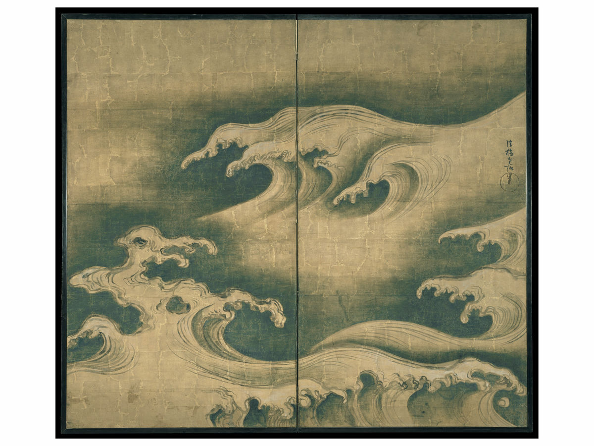 Rough Waves by Ogata Kōrin - c. 1704 - 1709