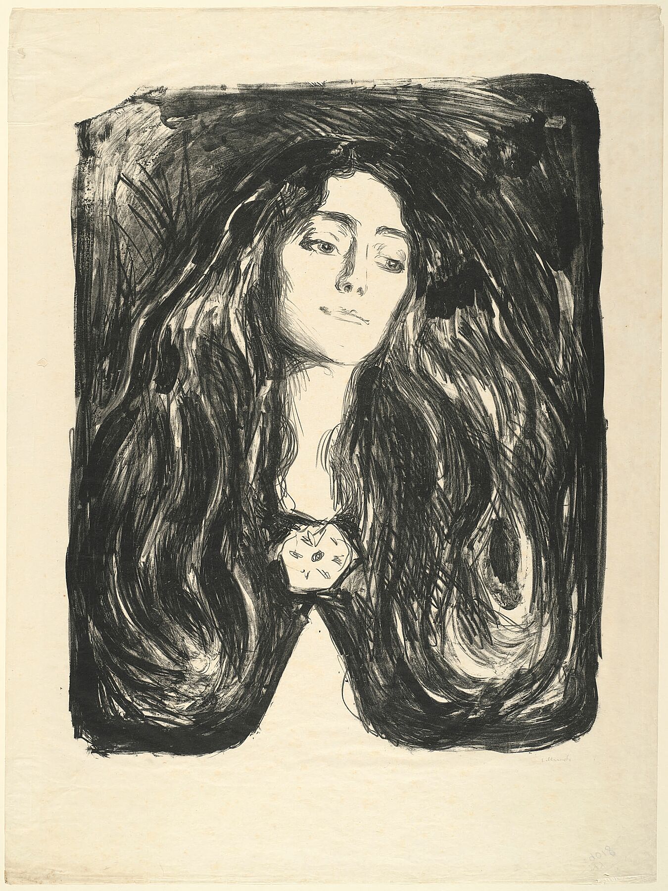 The Brooch with Eva Mudocci (1872–1953) by Edvard Munch - 1903.