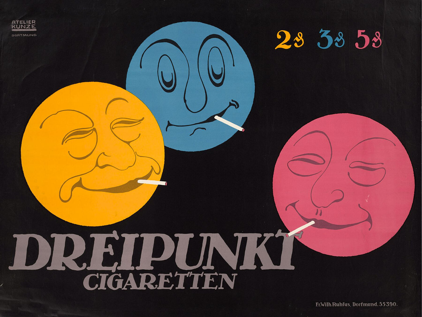 Dreipunkt Cigarettes by Carl Kunze - 1913