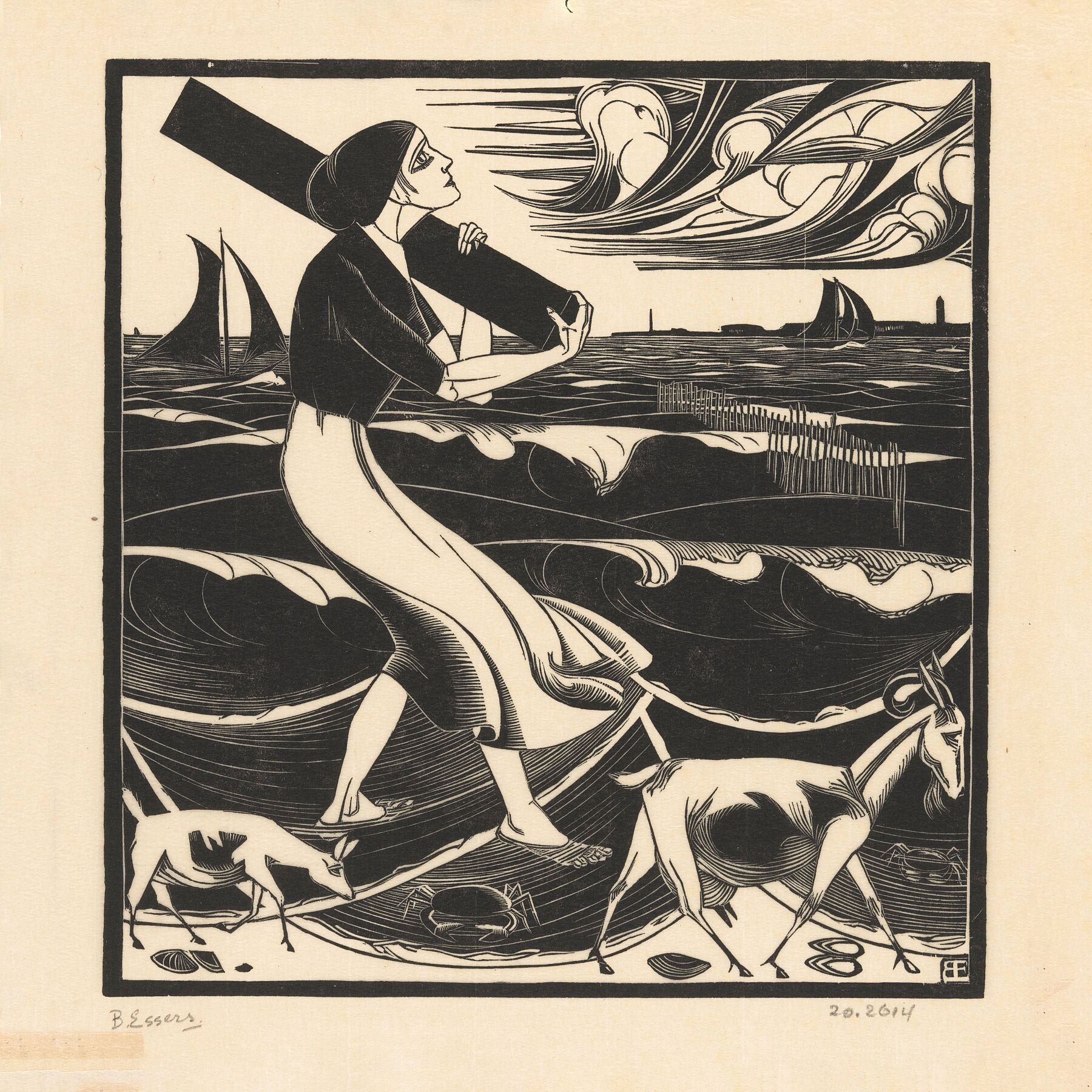 Beach by Bernard Essers - 1919