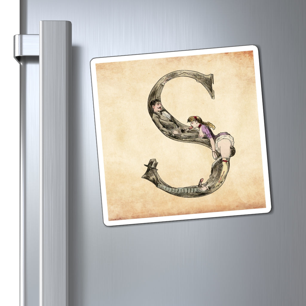 Magnet Featuring The Letter S From The Erotic Alphabet 1880 By Frenc Flashback Shop 