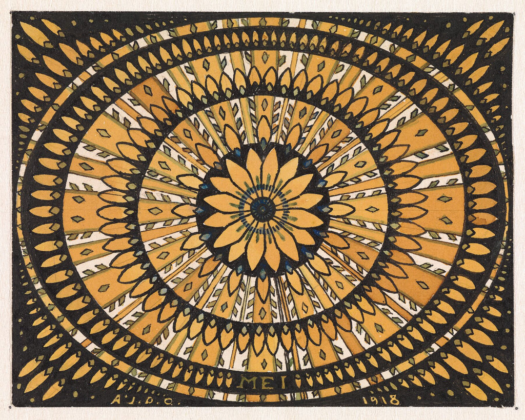 The month of May: rosette with stylized leaves, Julie de Graag, 1918