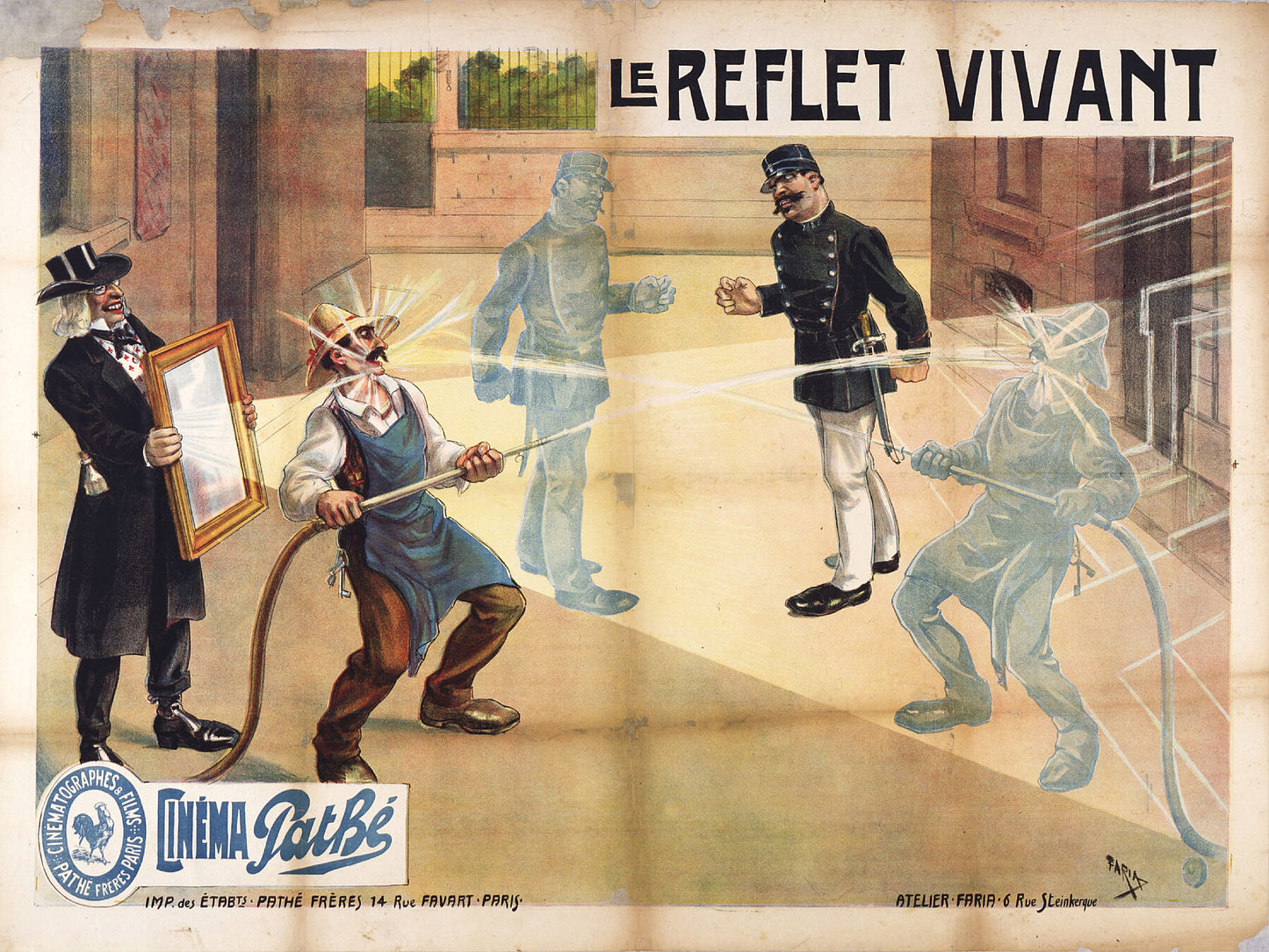 Poster for Pathé Frères'  Film by Camille de Morlhon, 1908.