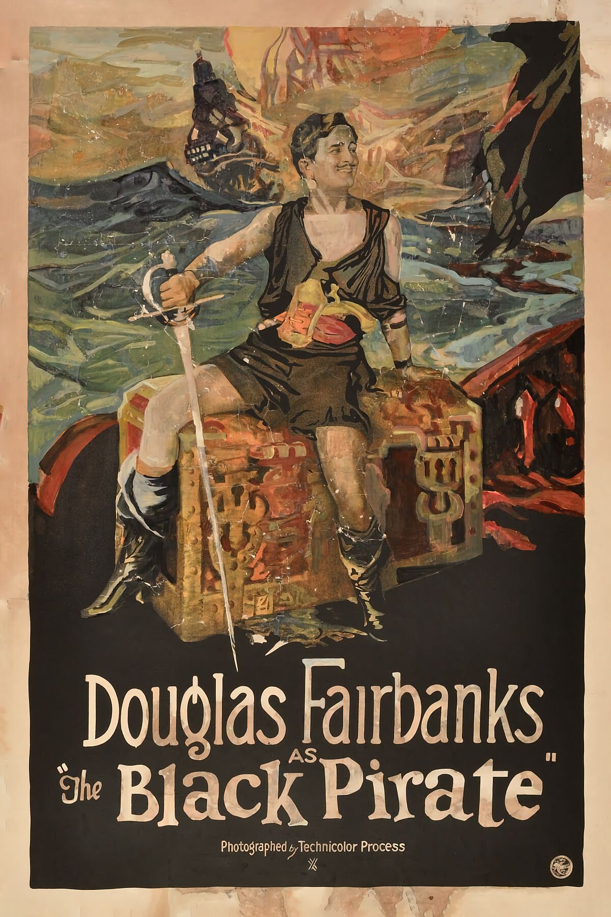 The Black Pirate is a 1926 American silent action adventure film shot entirely in two-color Technicolor about an adventurer and a 'company' of pirates