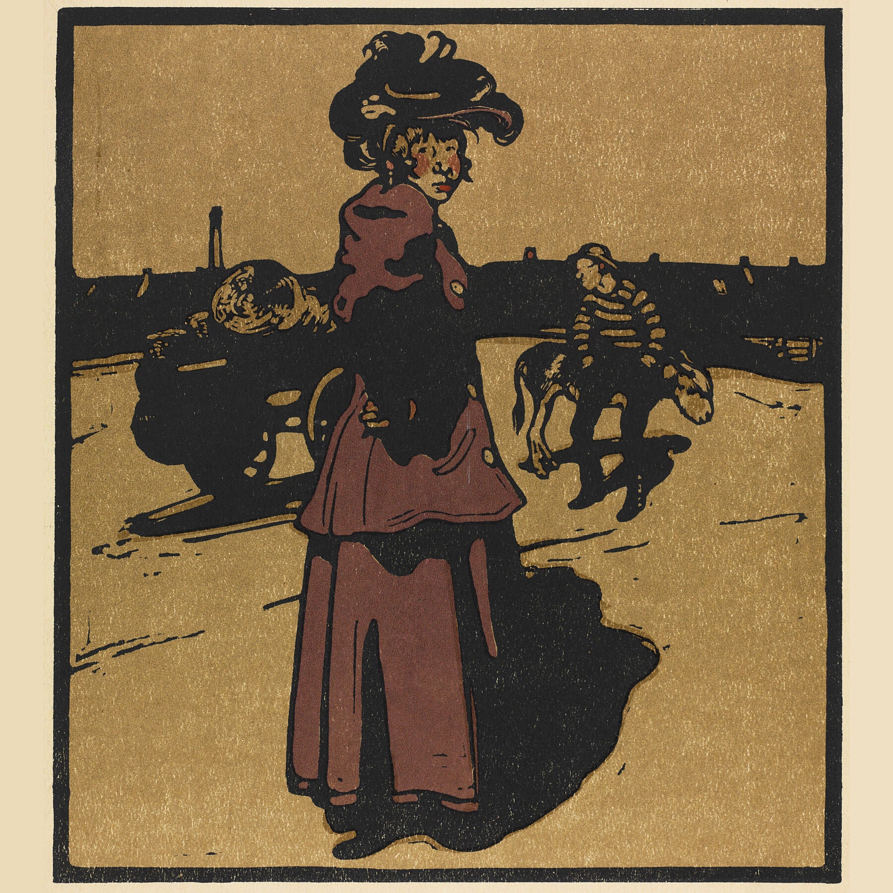 London Types : Costermonger by William Nicholson - 1898.  Printmaker William Nicholson worked in partnership with his brother-in-law James Pryde, under the pseudonym the Beggarstaf Brothers.