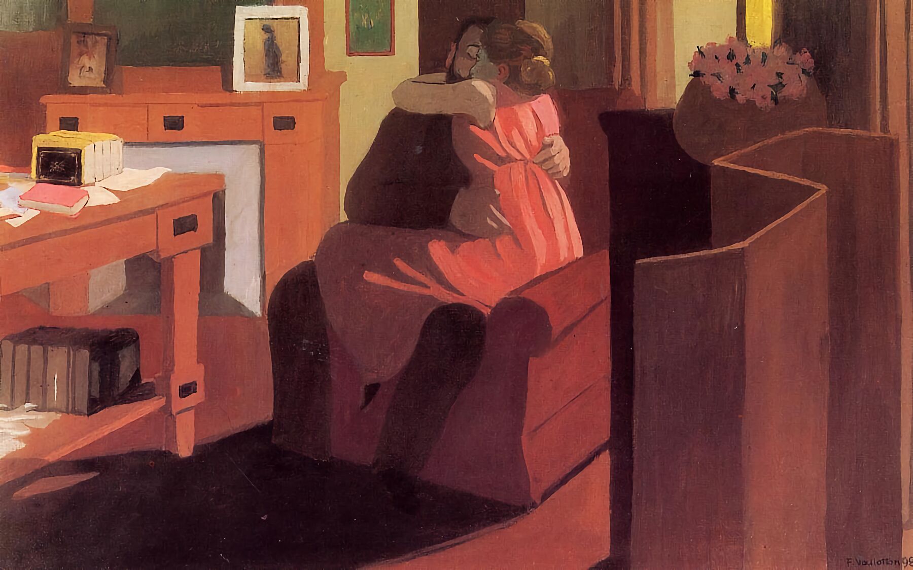 Interior with Couple and Screen (Intimacy) by Felix Vallotton - 1898