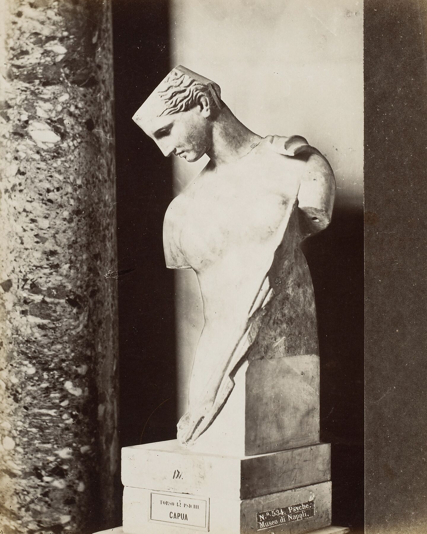 Sculpture of Psyche in the Museo Nazionale, Naples, Roberto Rive (attributed to), after anonymous, 1860 - 1889