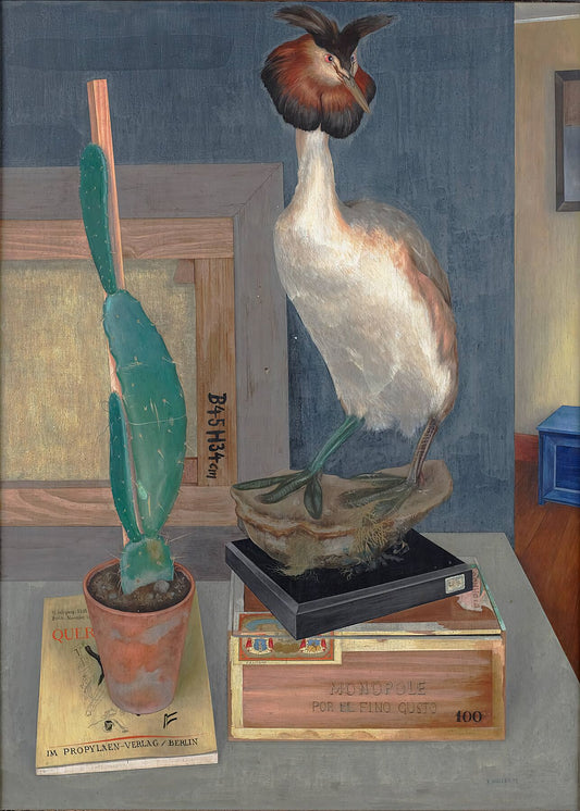 Still Life with Taxidermy Bird Mount by Rudolf Wacker - 1926