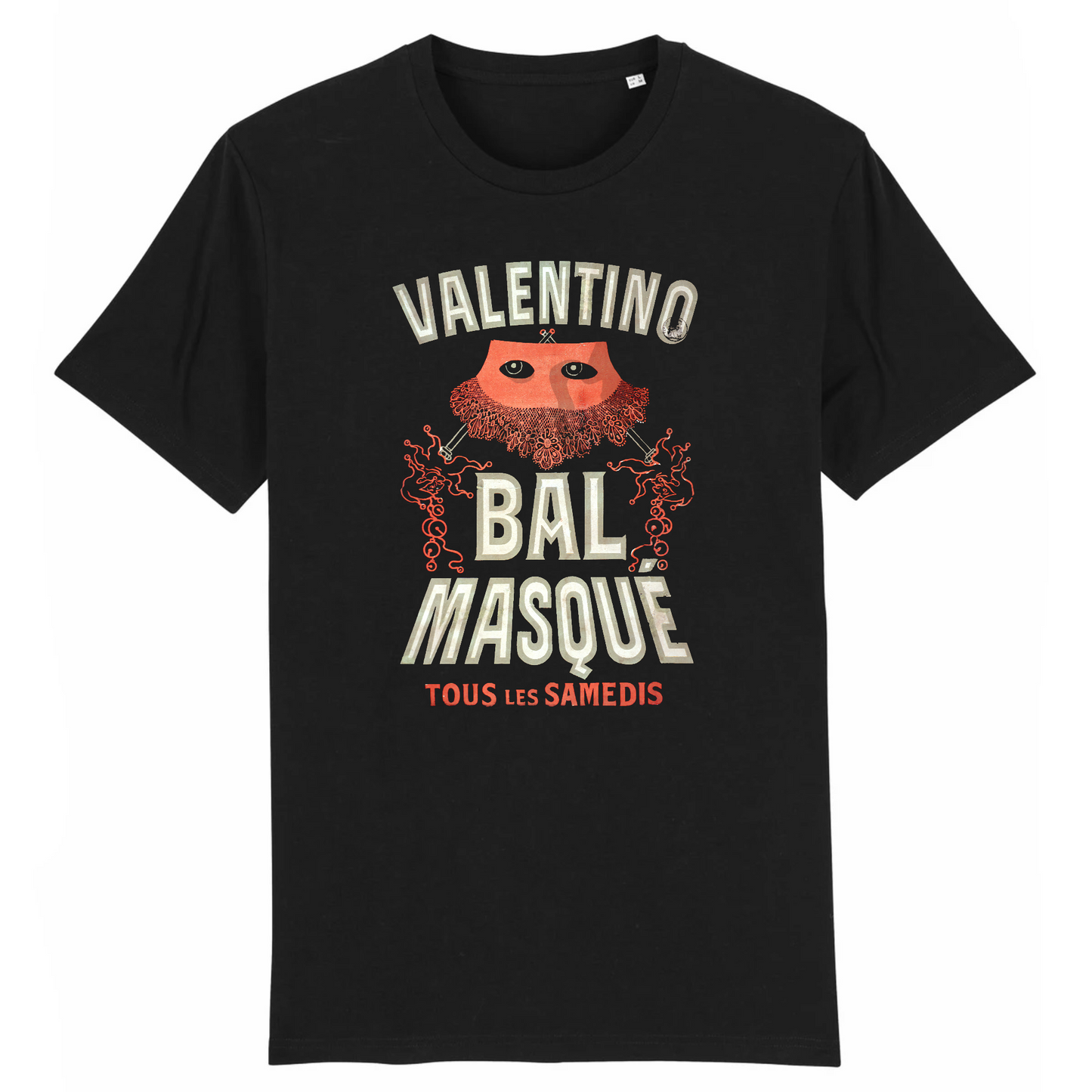 Valentino Bal Masqué by Jules Cheret 1875 - Camiseta de algodón orgánico