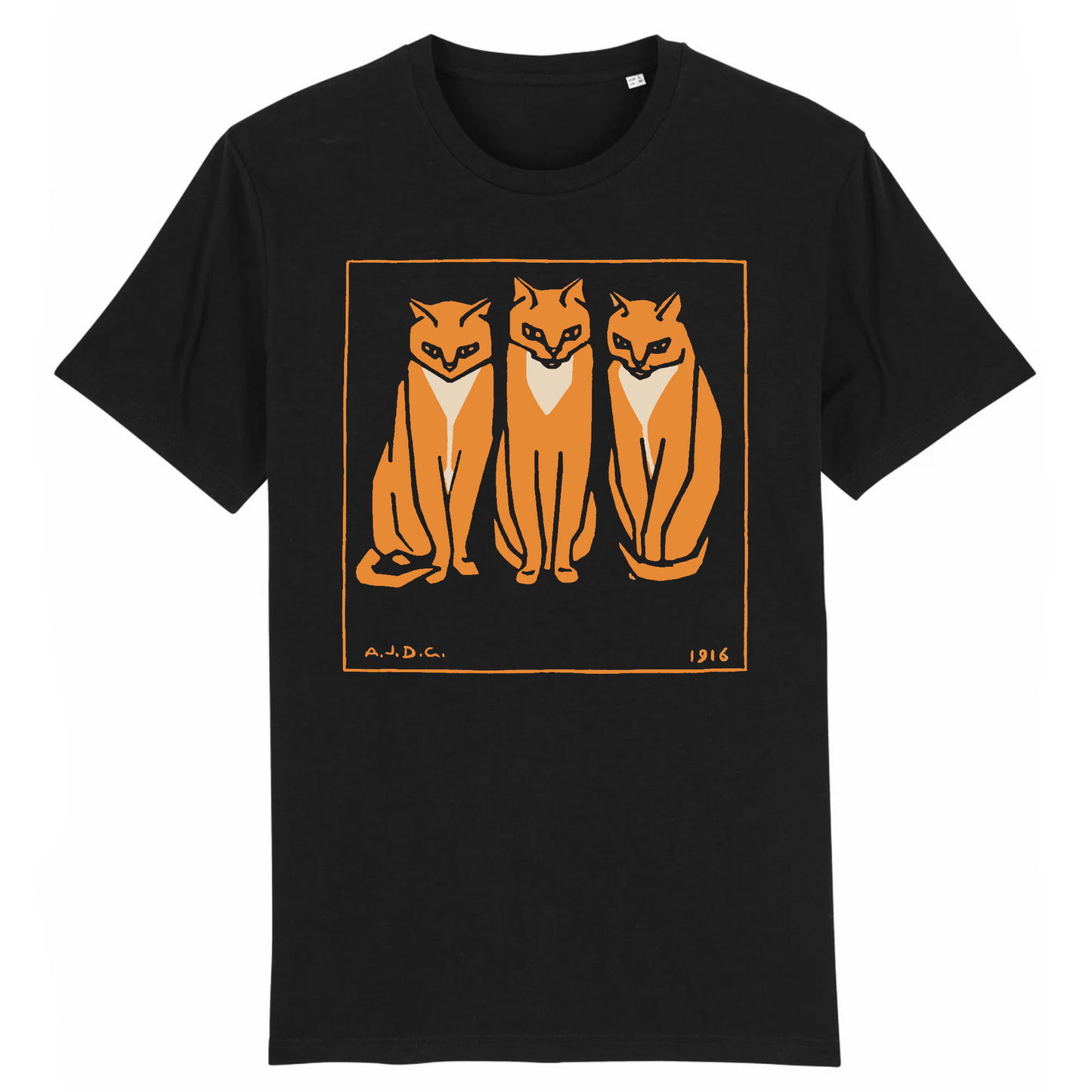 Trois chats par Julie de Graag, 1915 - T-shirt en coton biologique