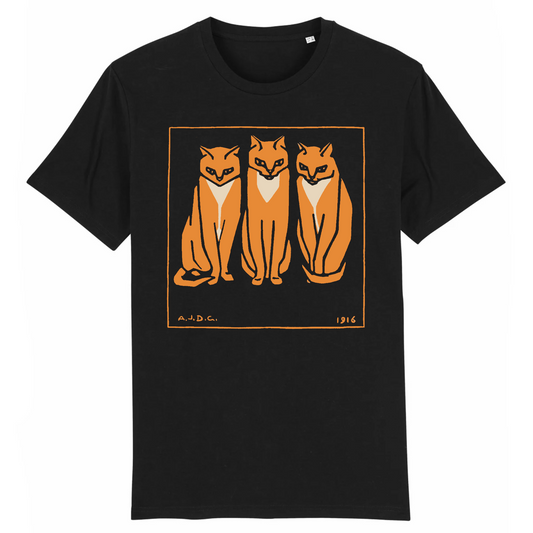 Tres gatos de Julie de Graag, 1915 - Camiseta de algodón orgánico