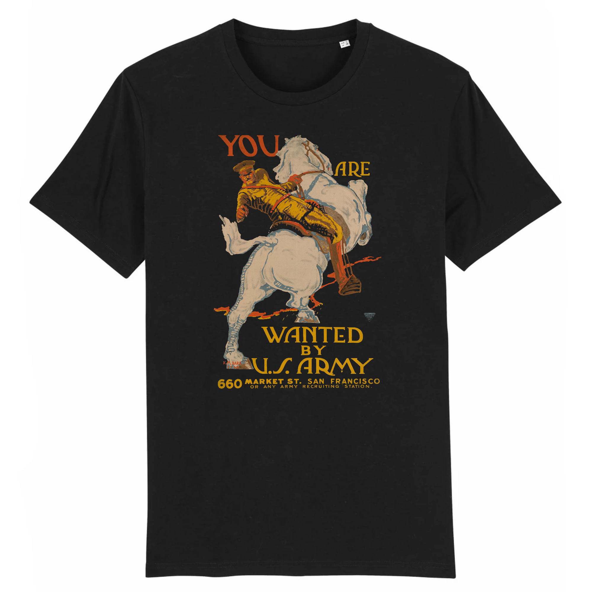 You are Wanted by the US Army, John Pershing, 1917 - Camiseta de algodón orgánico