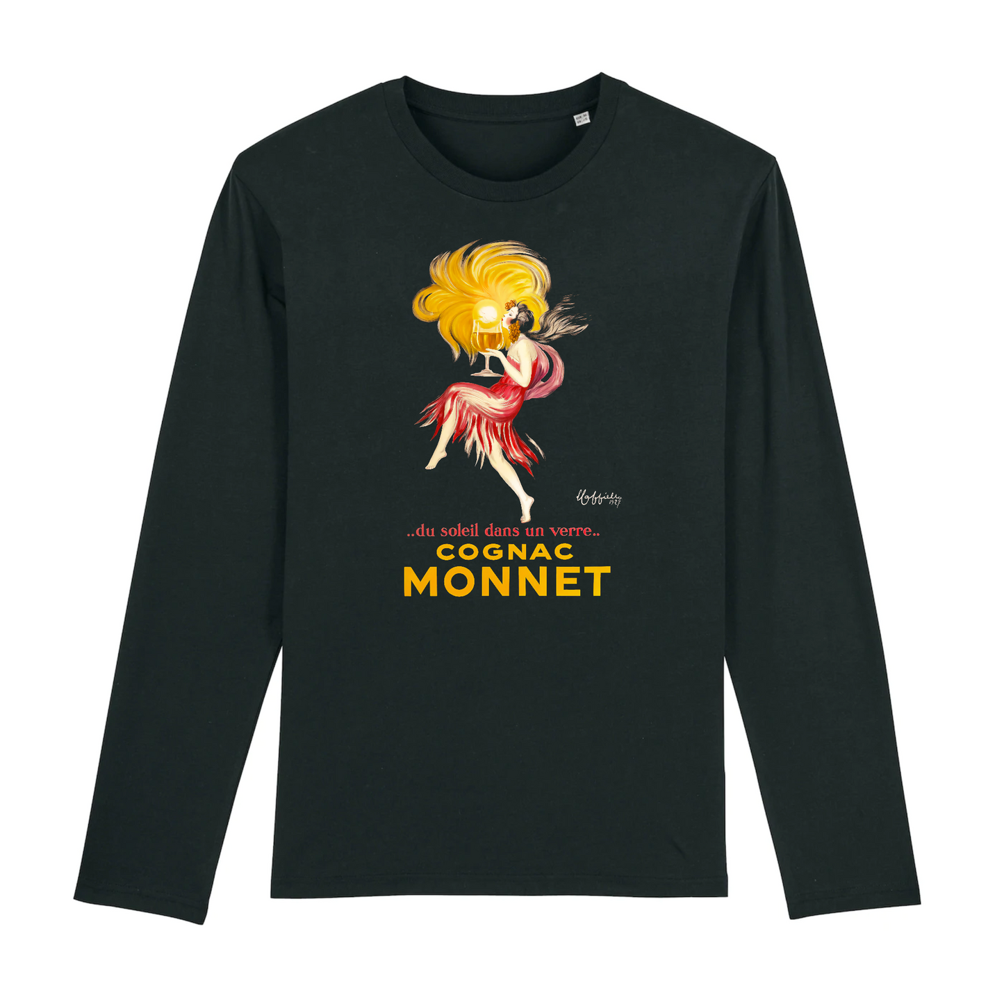 Cognac Monnet by Leonetto Capiello, 1927 - Organic Cotton Long-Sleeve T-Shirt