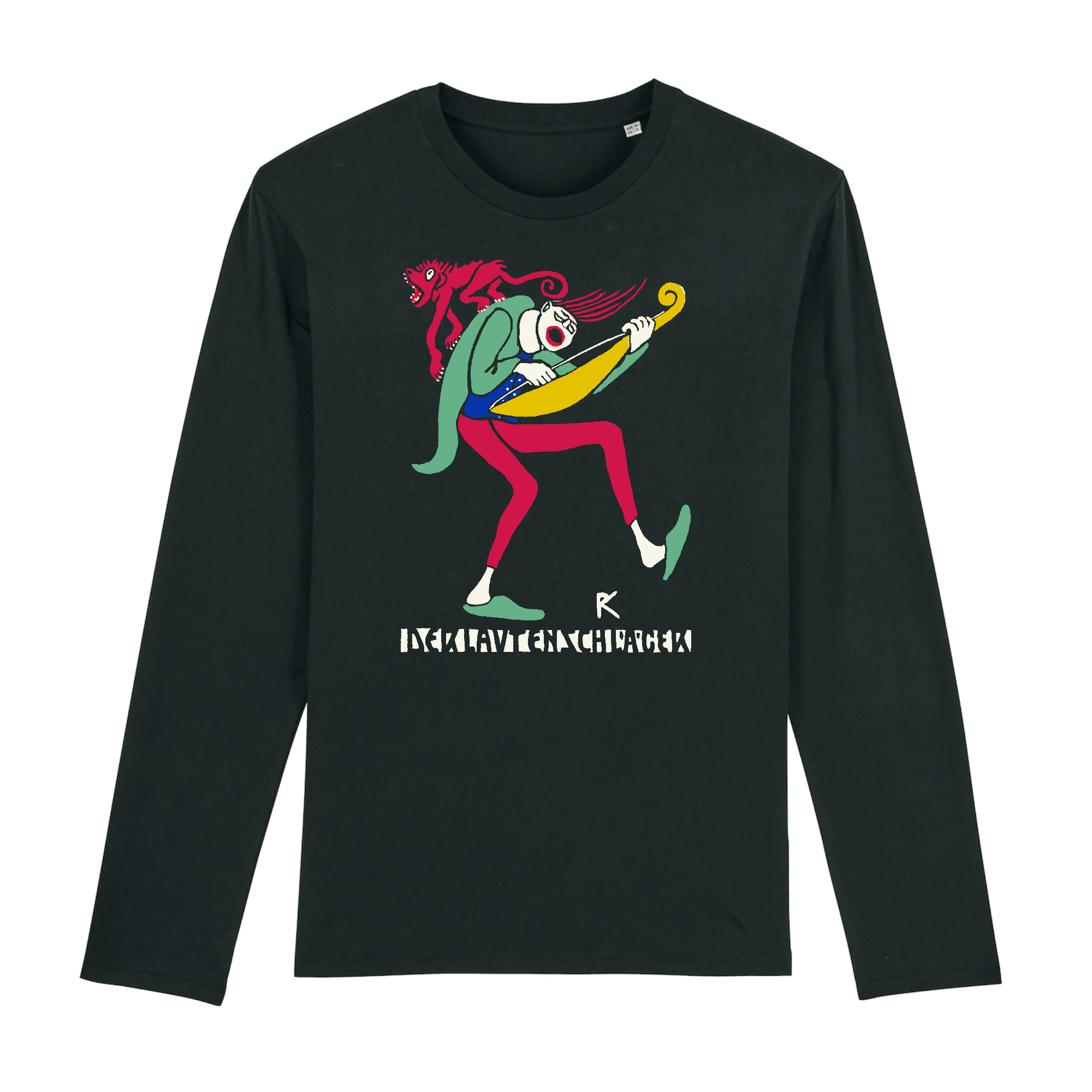 The Lute Player by Rudolf Kalvach, 1907 - Organic Cotton Long-Sleeve T-Shirt