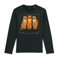 Three Cats by Julie de Graag, 1915 - Organic Cotton Long-Sleeve T-Shirt