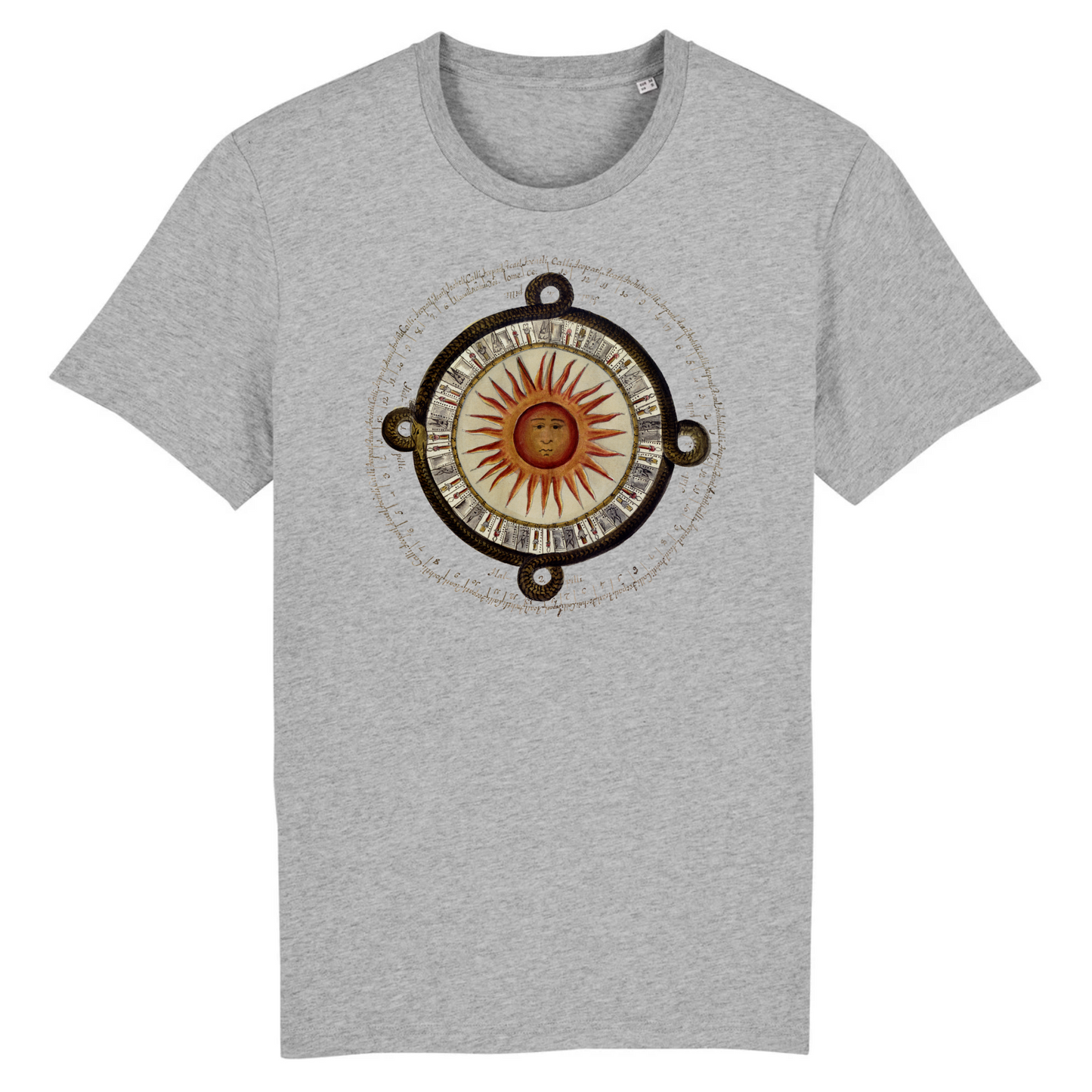 Aztec Sun Calendar, 1792 - Organic Cotton T-Shirt