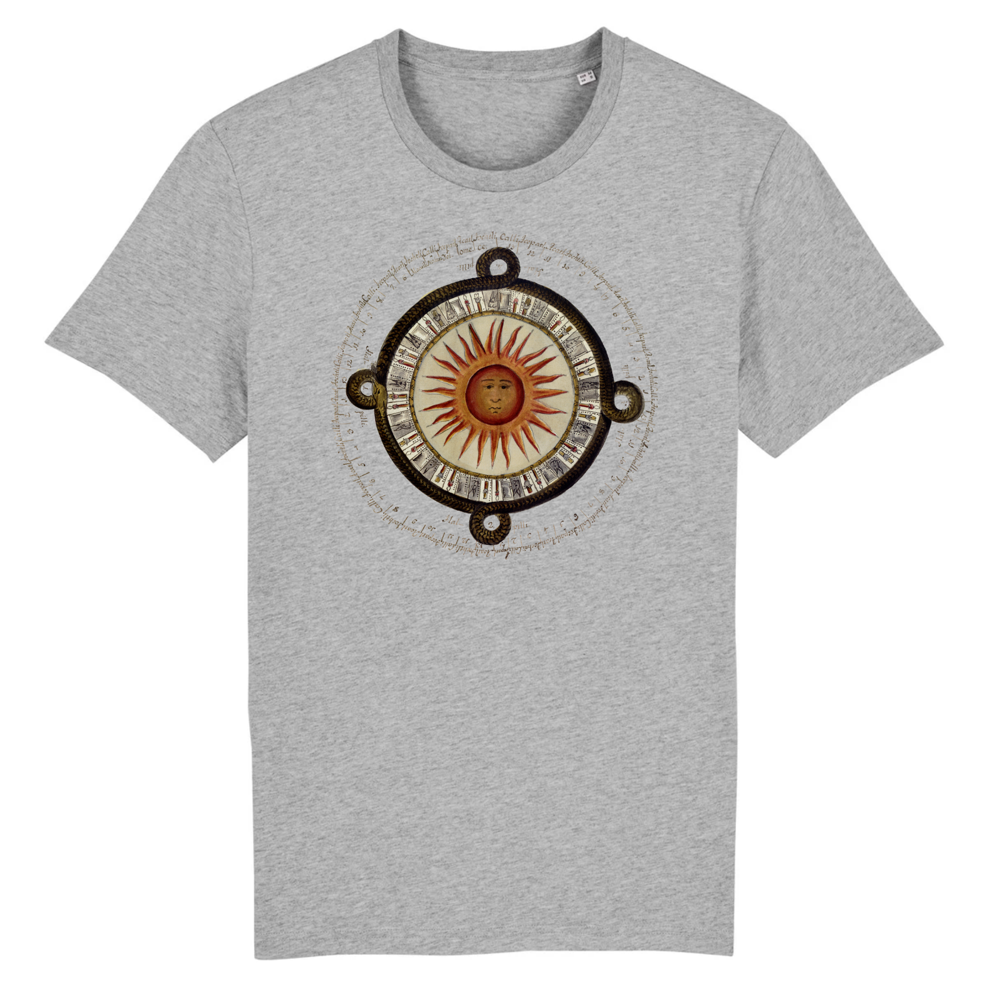 Aztec Sun Calendar, 1792 - Organic Cotton T-Shirt