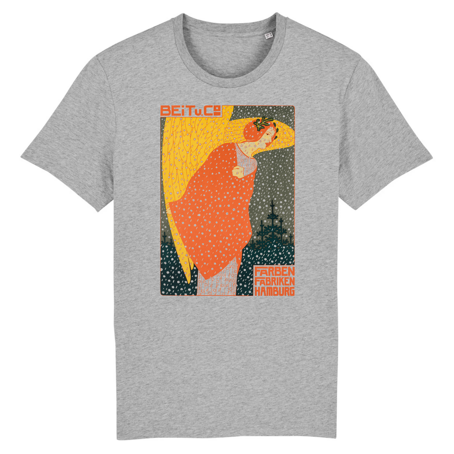 Angel in the Snow by Georg Tippel - Organic Cotton T-Shirt