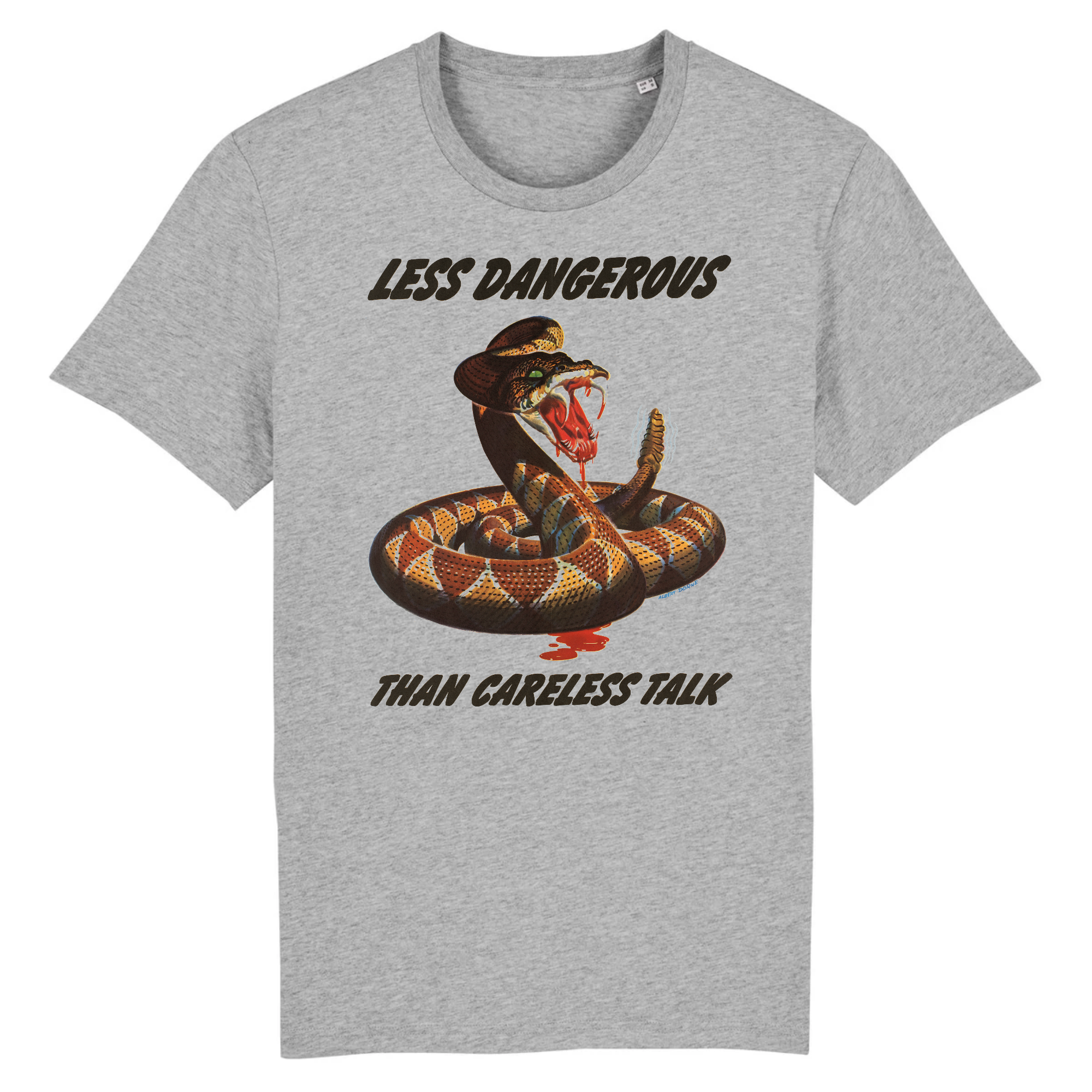Less Dangerous than Careless Talk de Albert Dorne, 1944 - Camiseta de algodón orgánico