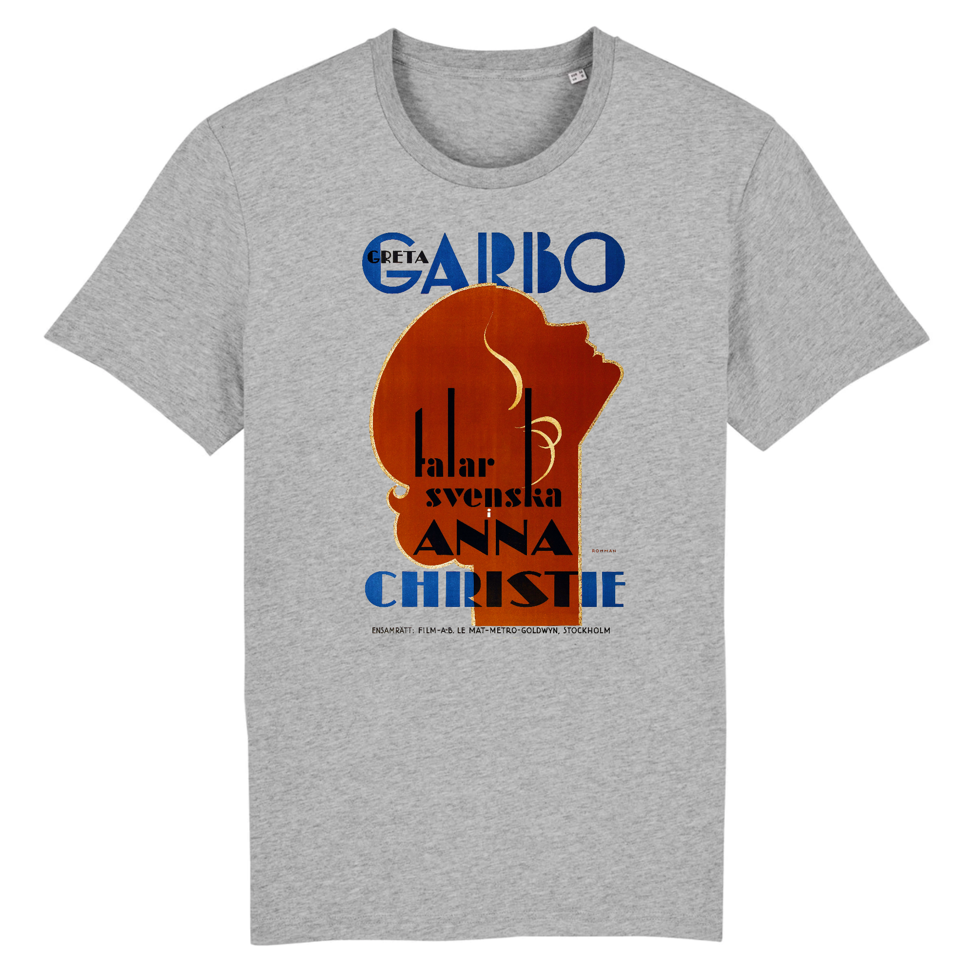 Anna Christie starring Greta Garbo poster by Eric Rohman, 1930 - Organic Cotton T-Shirt