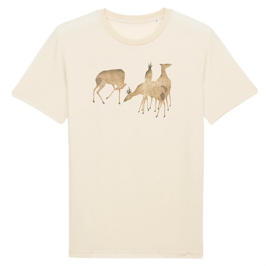 Cuatro ciervos, Nakamura Hôchû, 1826 - Camiseta de algodón orgánico