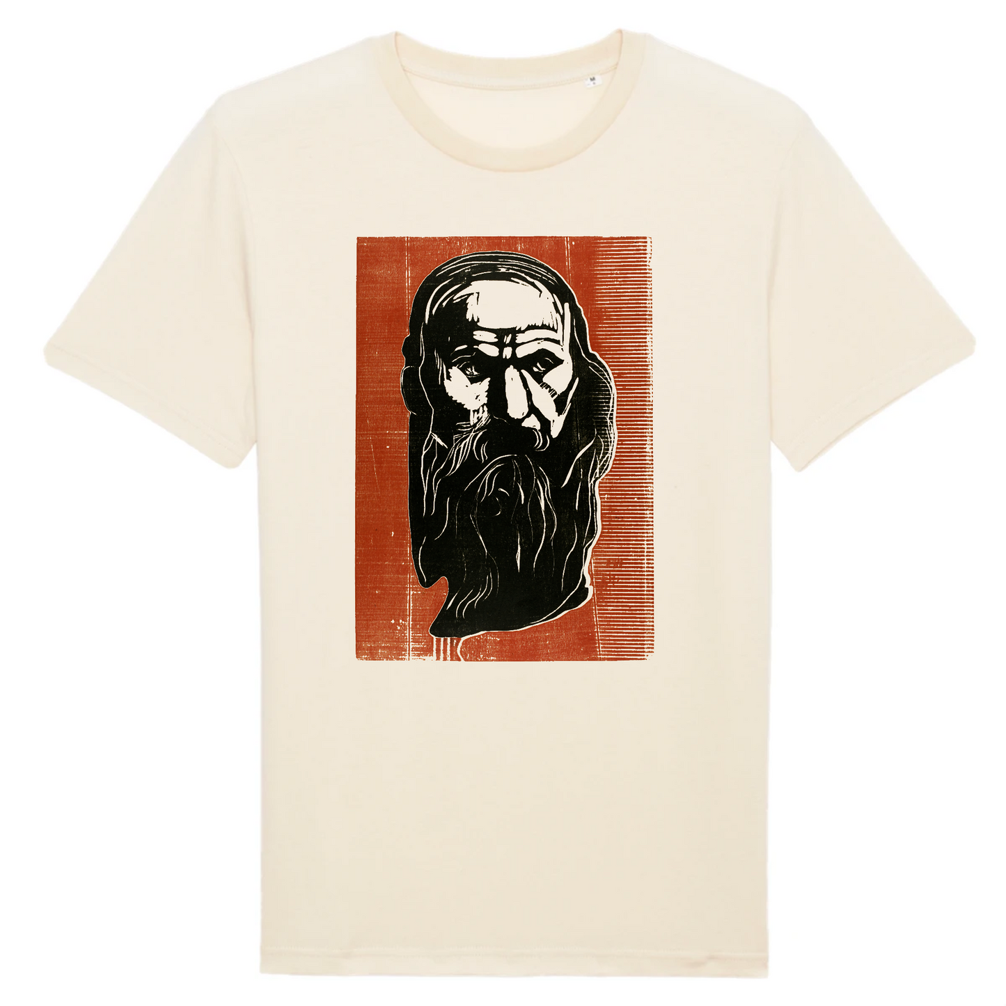 Cabeza de anciano con barba de Edvard Munch, 1902 - Camiseta de algodón orgánico