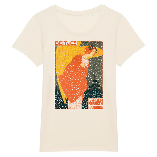 Ángel en la nieve - Camiseta mujer de algodón orgánico