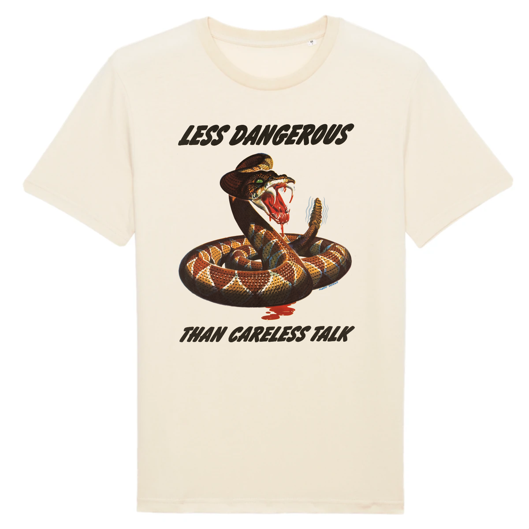 Less Dangerous than Careless Talk de Albert Dorne, 1944 - Camiseta de algodón orgánico