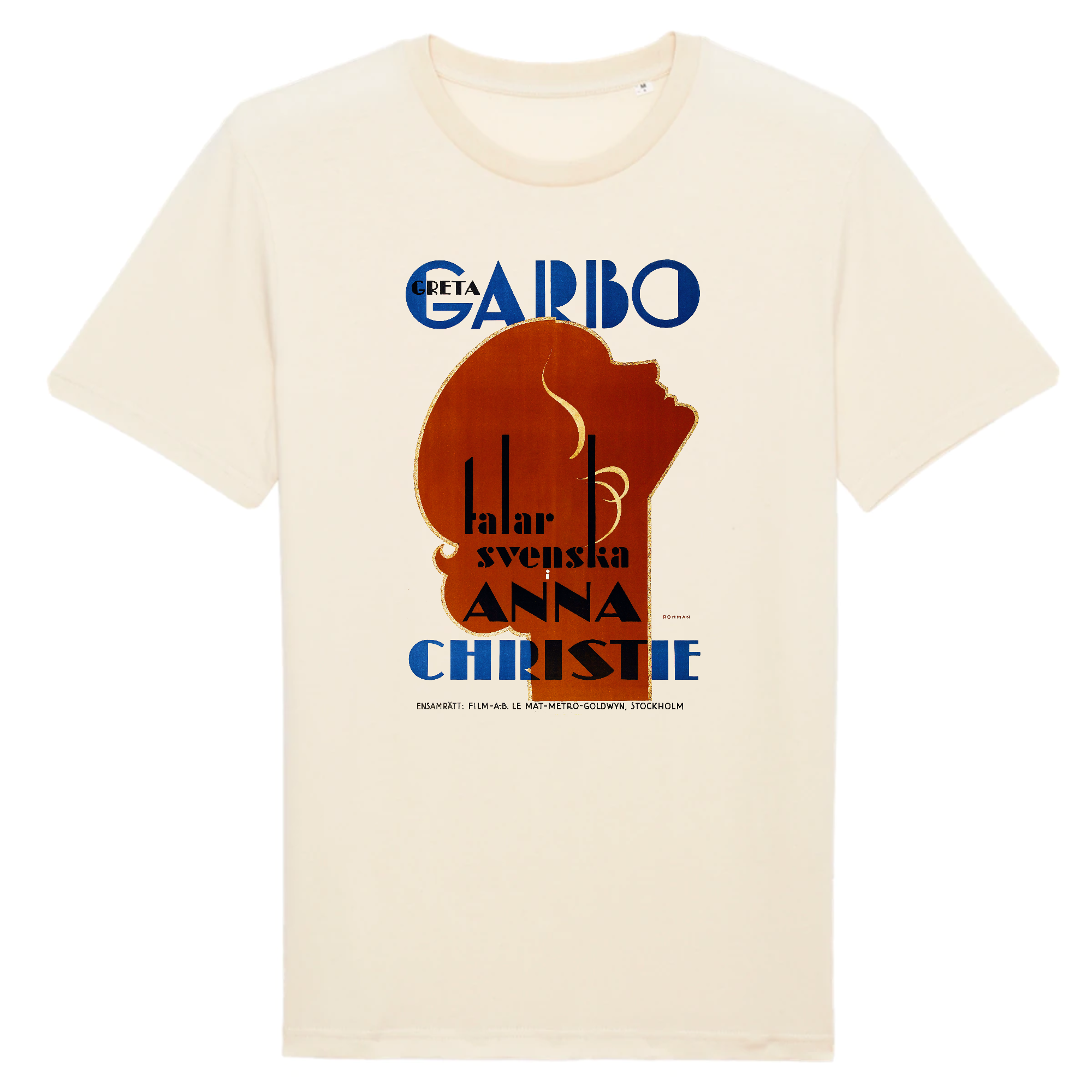 Anna Christie starring Greta Garbo poster by Eric Rohman, 1930 - Organic Cotton T-Shirt