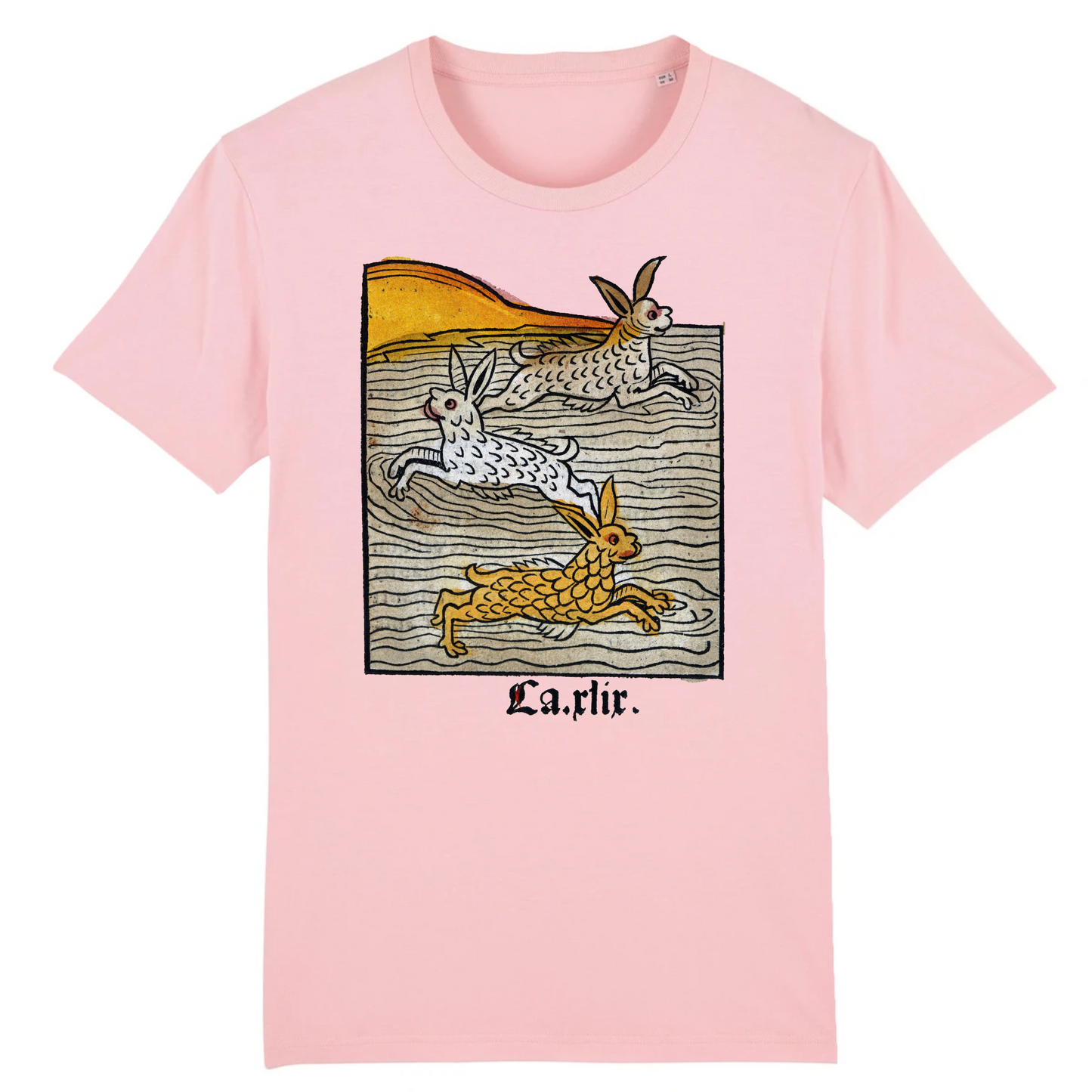 Three Hares Swimming, 1547 - Organic Cotton T-Shirt