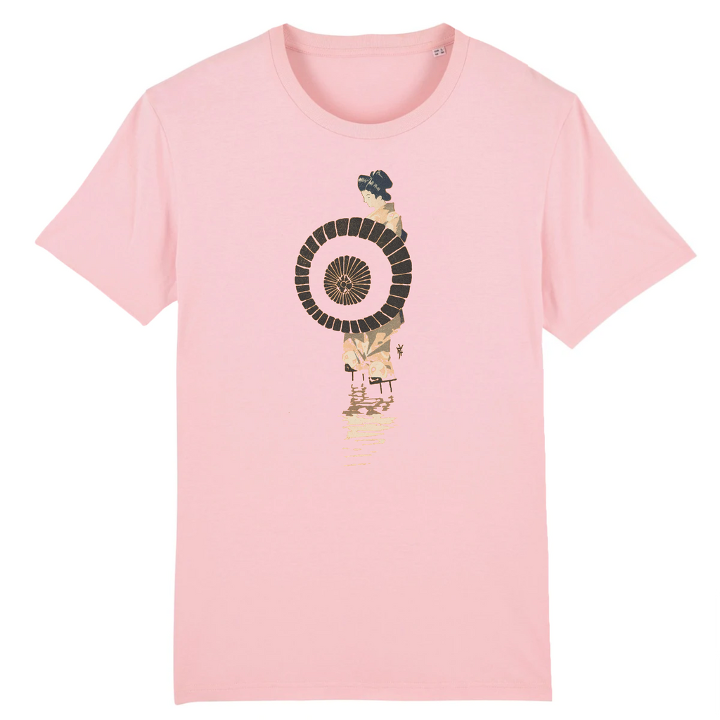 Woman with Umbrella by Ichij Narumi, Late Meiji era - Organic Cotton T-Shirt