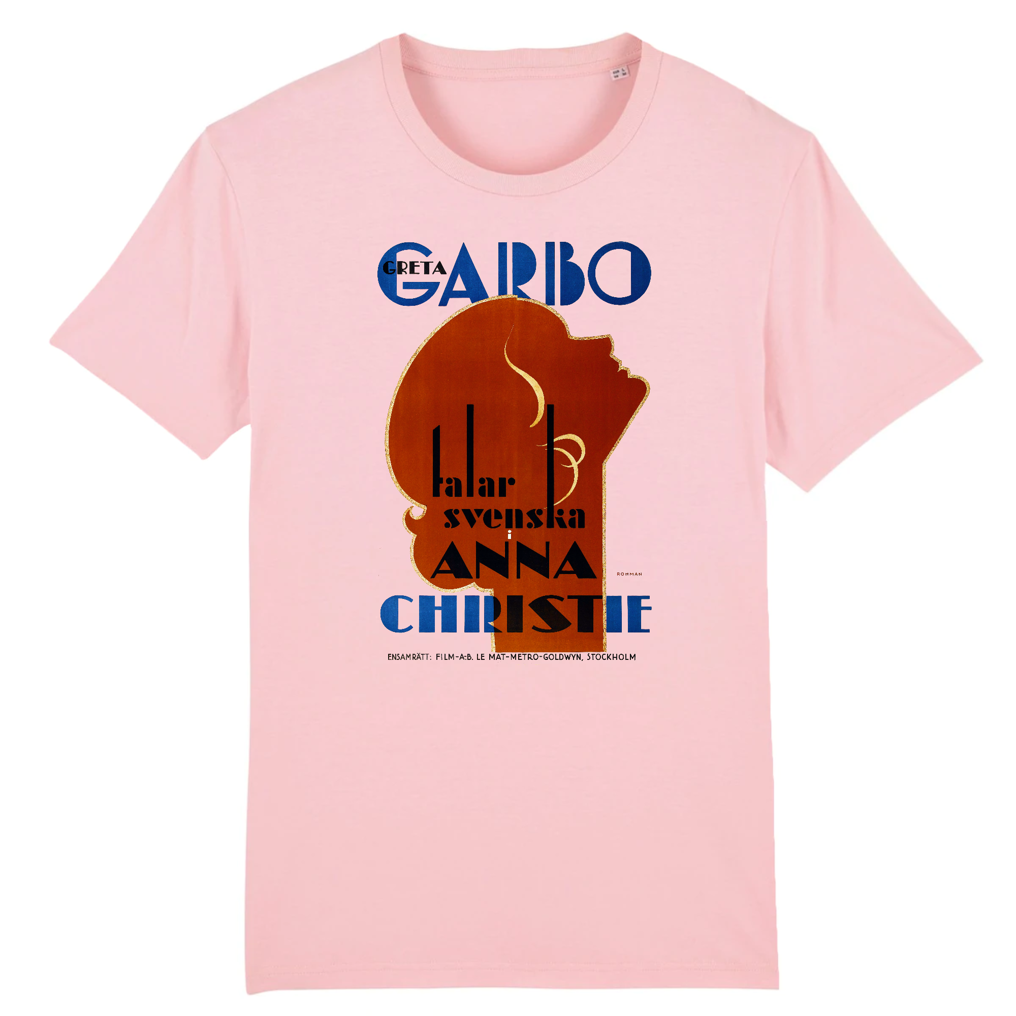 Anna Christie starring Greta Garbo poster by Eric Rohman, 1930 - Organic Cotton T-Shirt