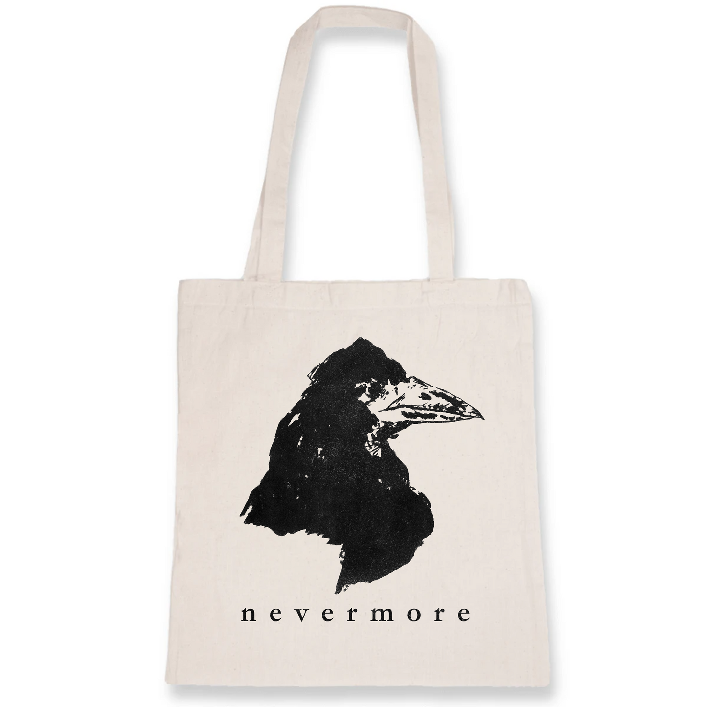 100% organic cotton tote bag featuring a design for the poster and cover for 'The Raven' by Édouard Manet - 1875.