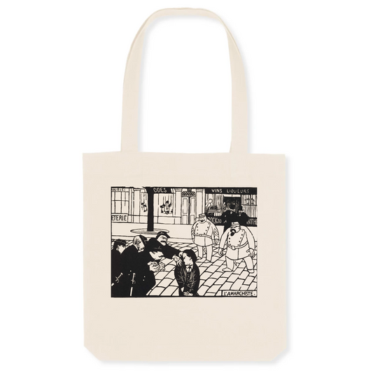 A 100% organic cotton Tote bag featuring The Anarchist by Felix Vallotton - 1892.