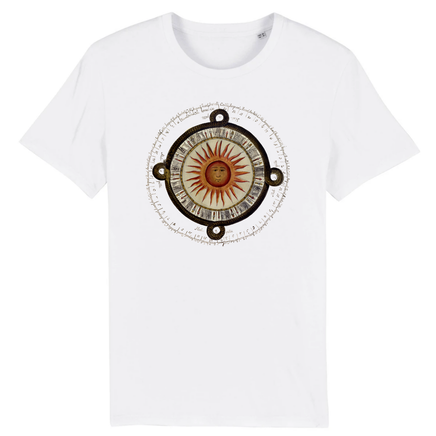 Aztec Sun Calendar, 1792 - Organic Cotton T-Shirt