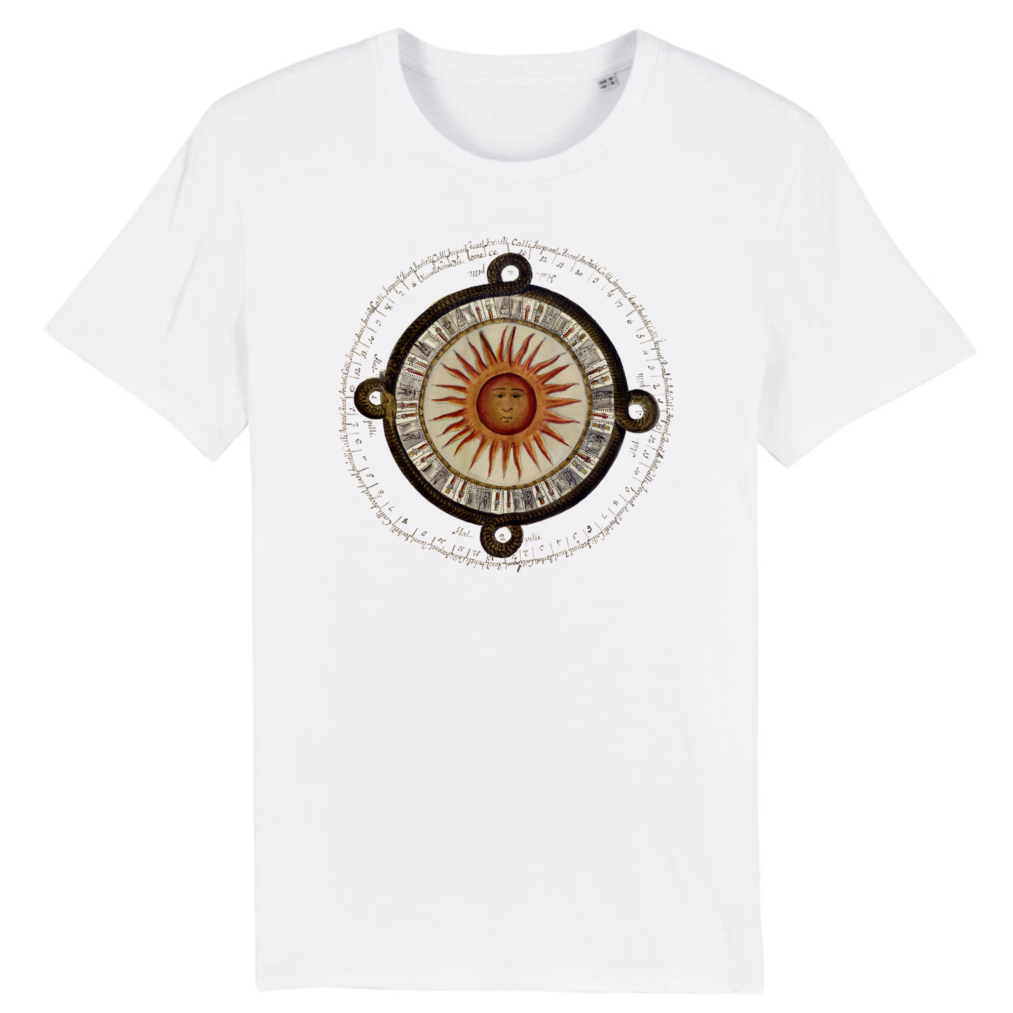 Aztec Sun Calendar, 1792 - Organic Cotton T-Shirt
