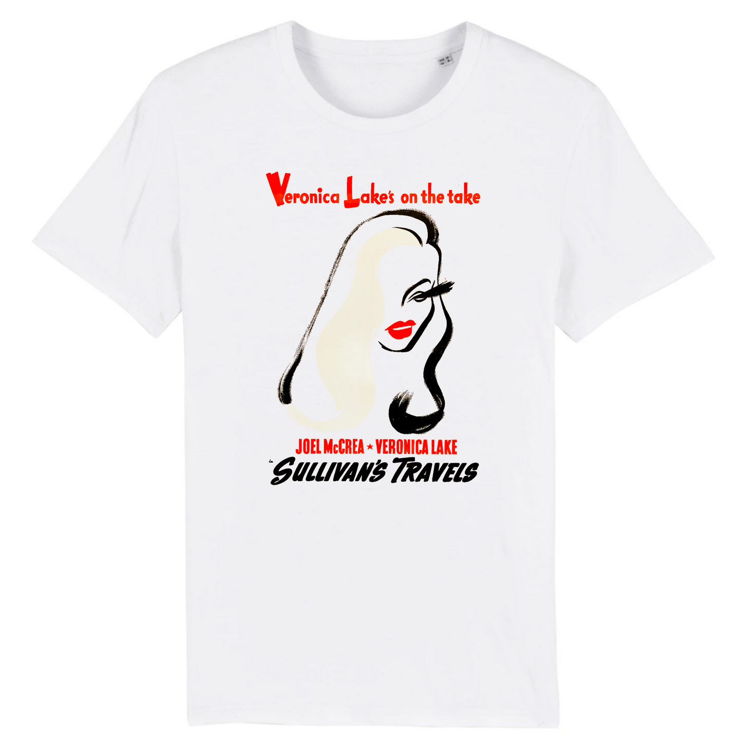 Veronica Lake en Los viajes de Sullivan, 1941 - Camiseta de algodón orgánico
