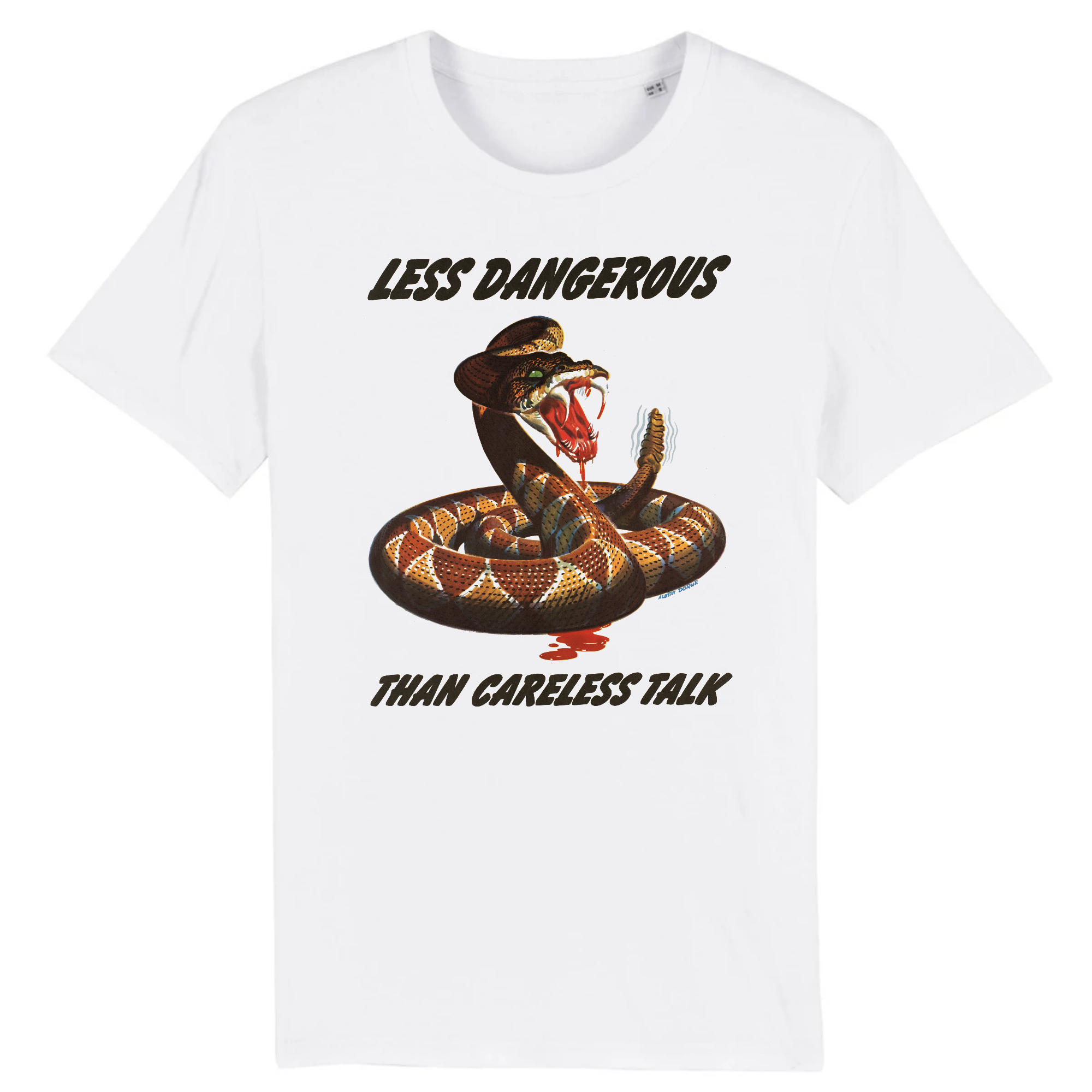 Less Dangerous than Careless Talk de Albert Dorne, 1944 - Camiseta de algodón orgánico