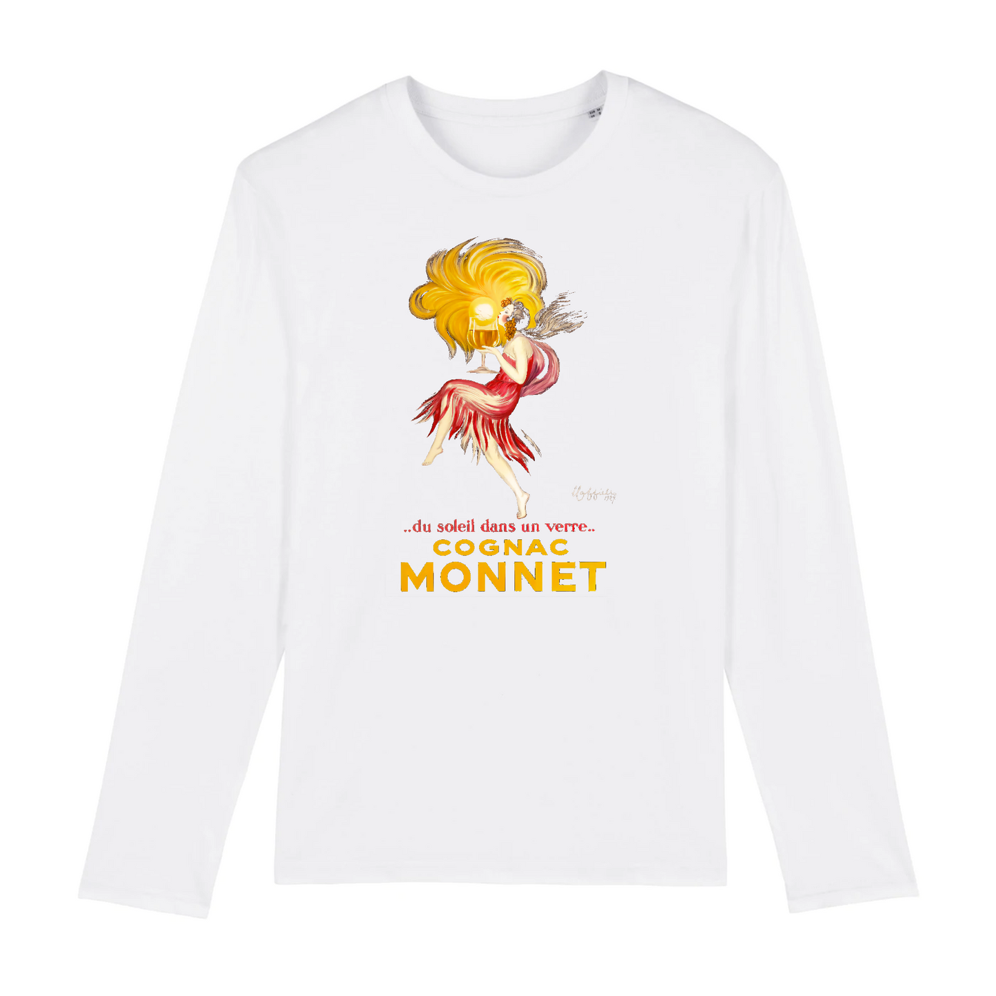 Cognac Monnet by Leonetto Capiello, 1927 - Organic Cotton Long-Sleeve T-Shirt