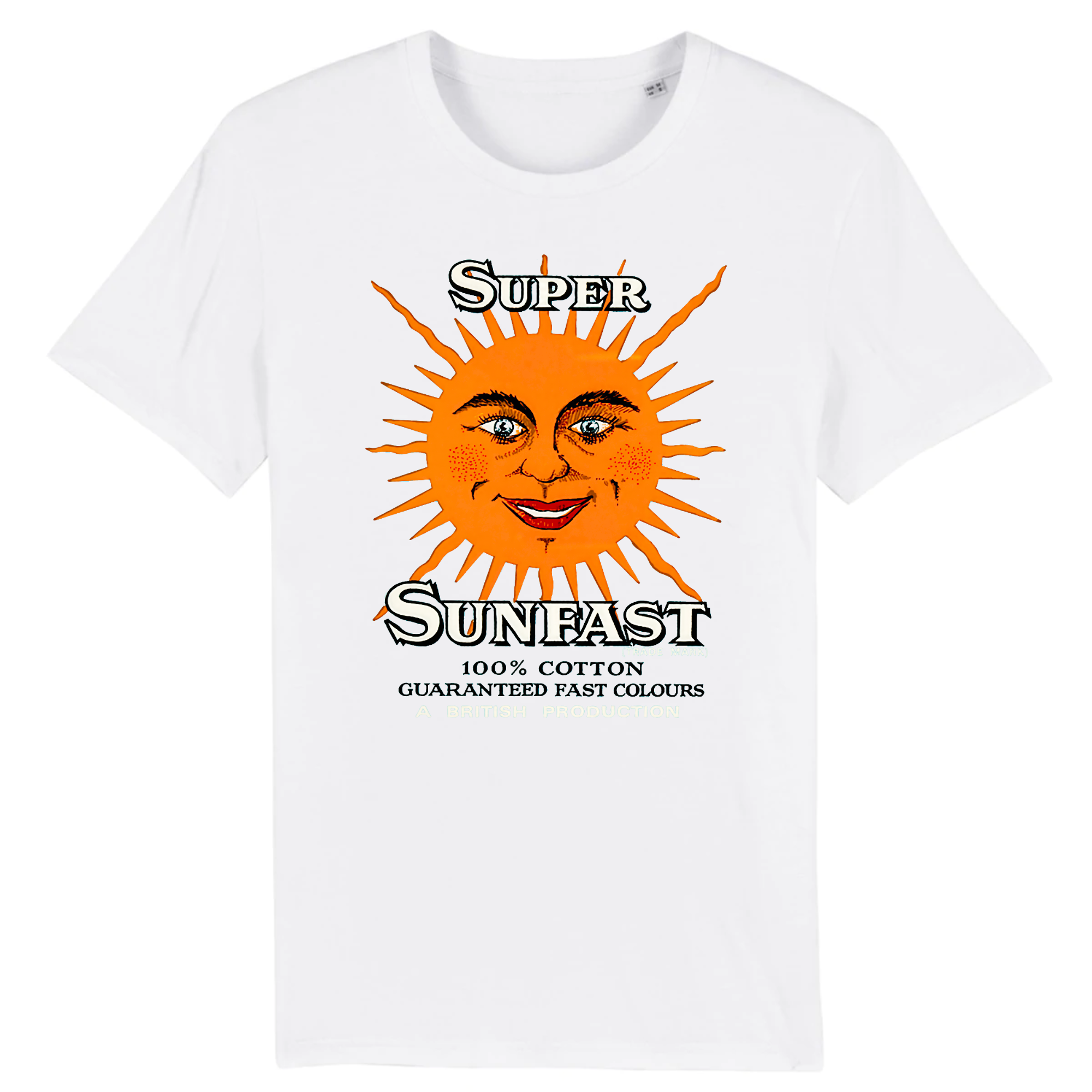 British Cotton Bale Bolt Label Super Sunfast, années 1940 - T-shirt en coton biologique