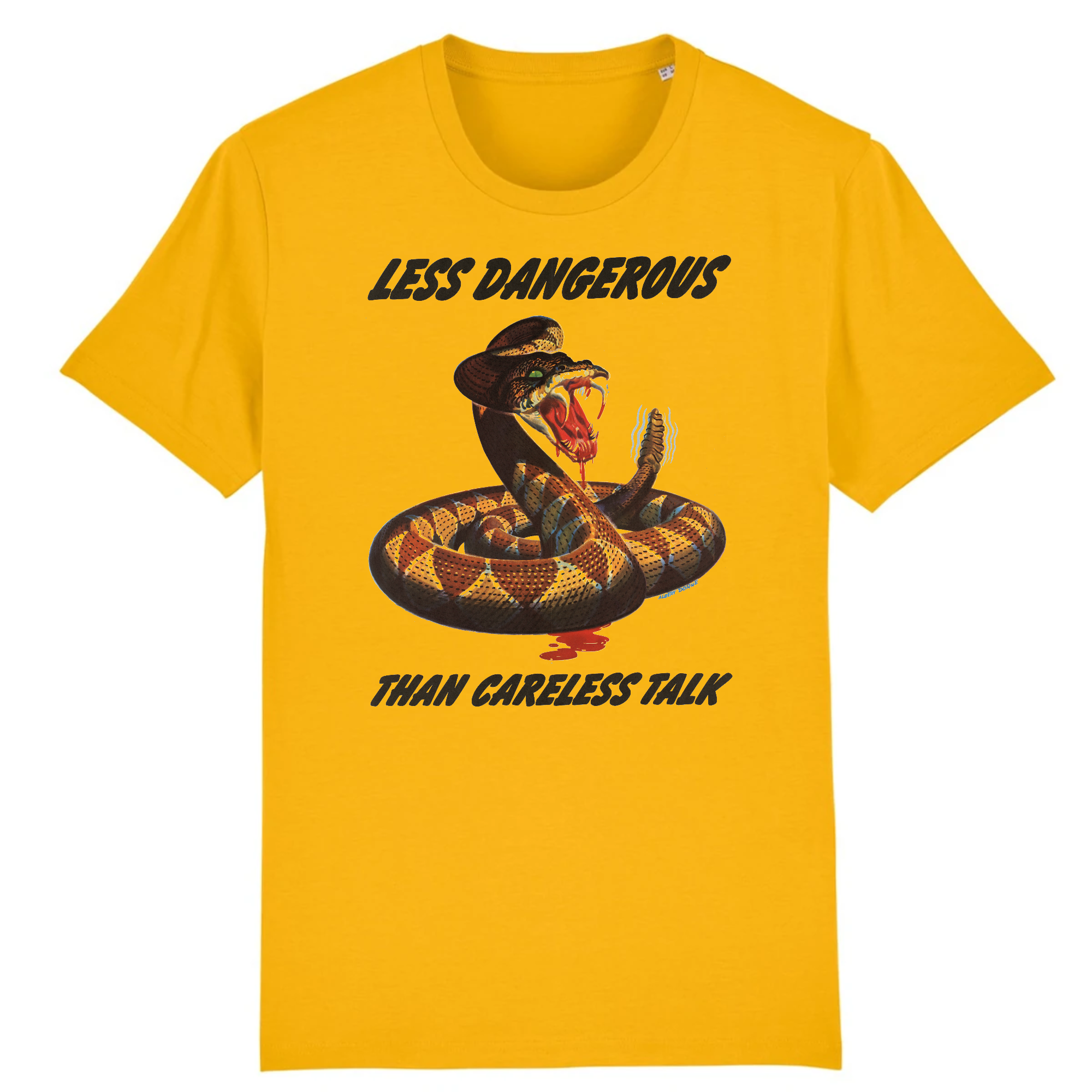 Less Dangerous than Careless Talk de Albert Dorne, 1944 - Camiseta de algodón orgánico