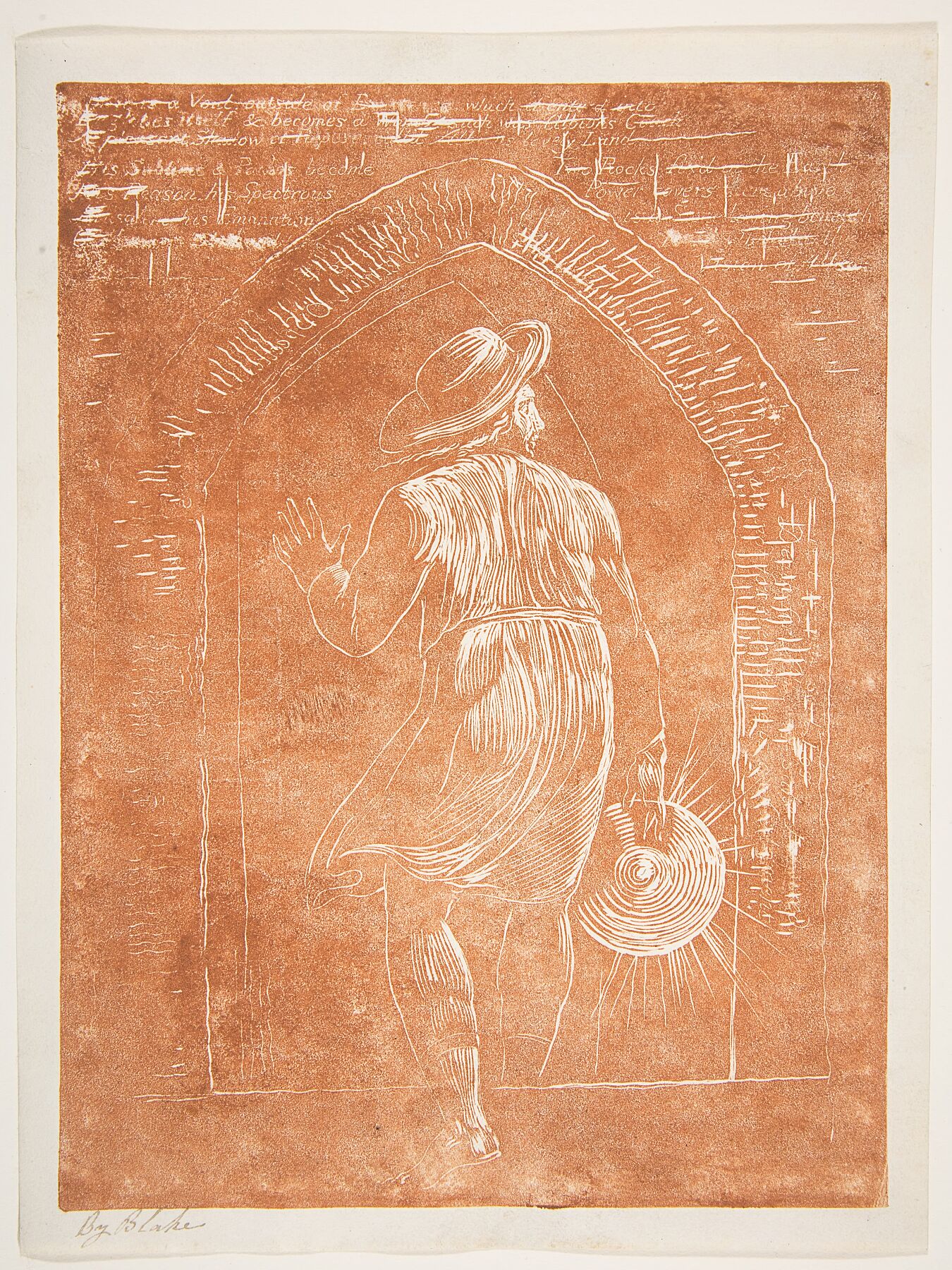 Frontispiece to Jerusalem, the Emanation of the Great Albion  Artist- William Blake