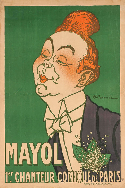 Adrien Barrère, Poster, 'Mayol', 1908-1909