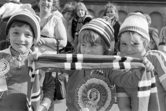 Three young Manchester United Fans by Iain SP Reid - 1970s