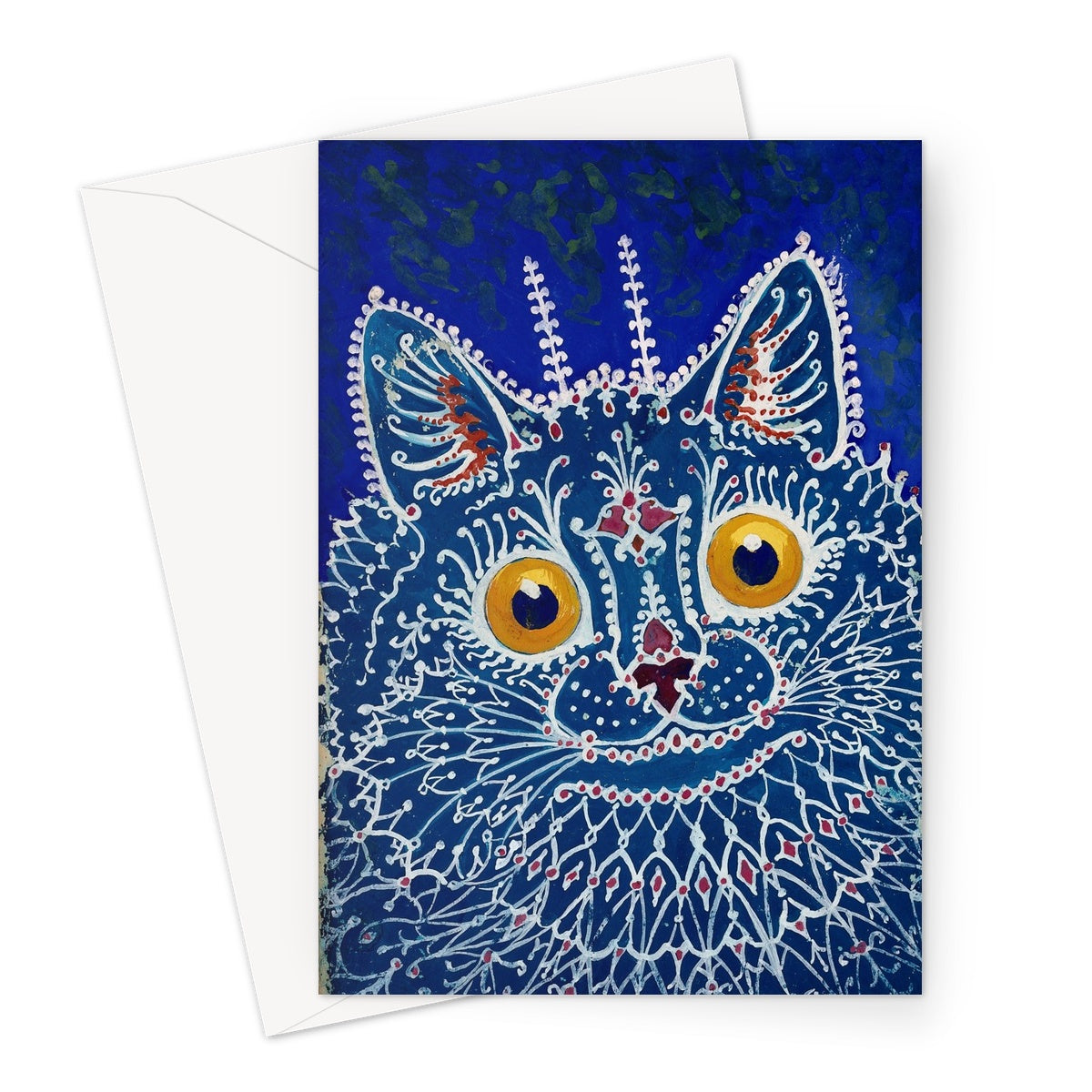 Cat in 'Gothic Style' by Louis Wain - 1925 Greeting Card